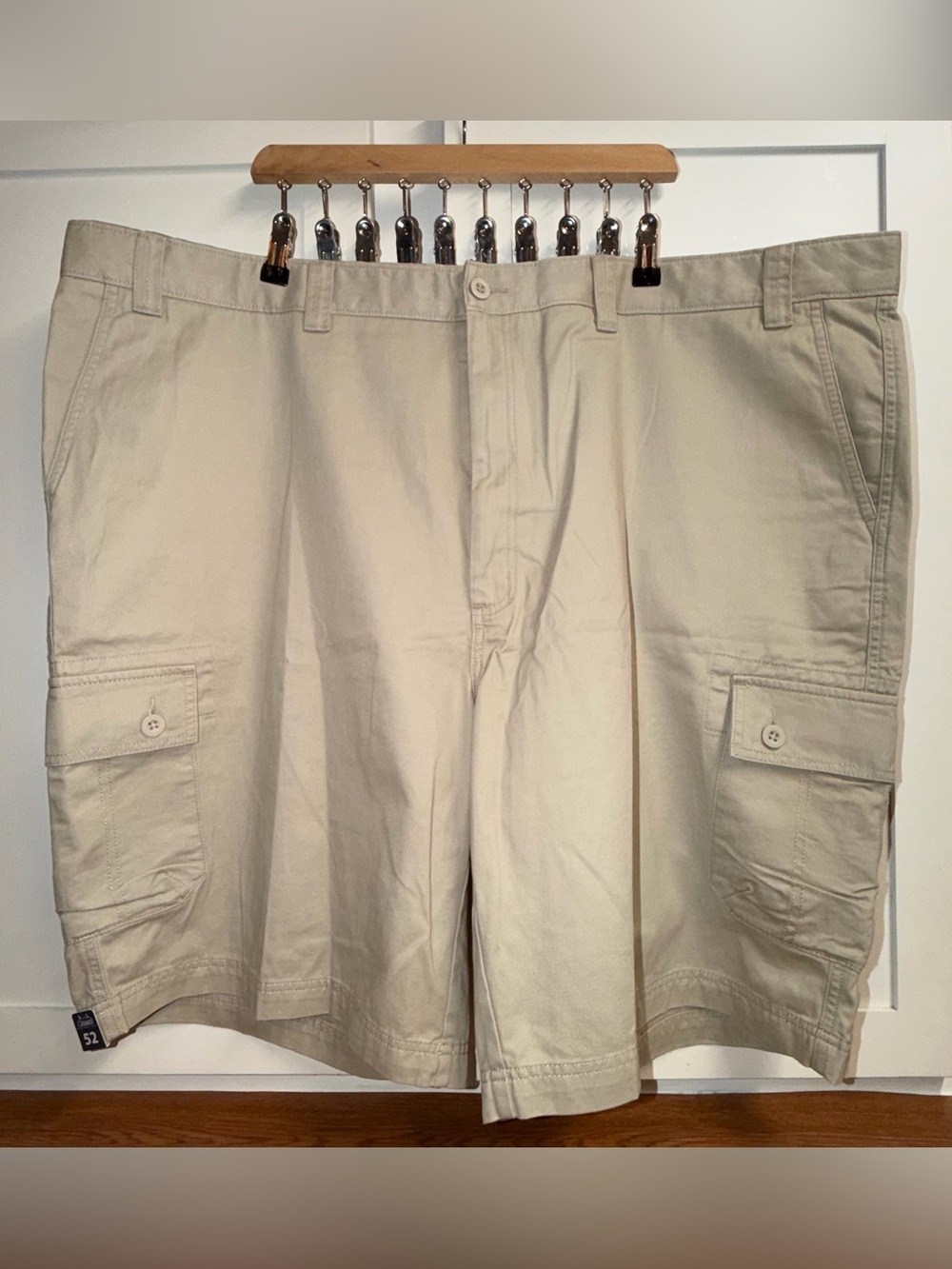 Roundtree & Yorke khaki Casuals Cargo Shorts Big & Tall size 52 NWT 52w